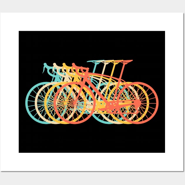 Cyclist - Bicycles Retro Vintage Wall Art by Kudostees